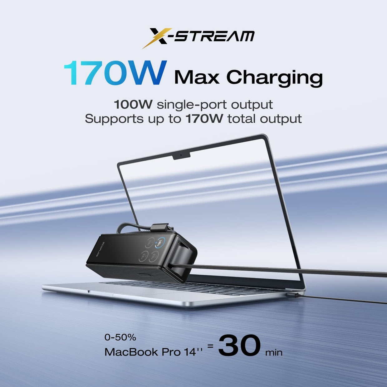 EcoFlow Rapid EcoFlow RAPID Power Bank (25,000mAh, 170W, 100W Built-In and Retractable Cables)