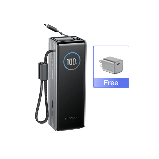 EcoFlow Rapid25k-with EcoFlow RAPID Power Bank (25,000mAh, 170W, 100W Built-In and Retractable Cables)
