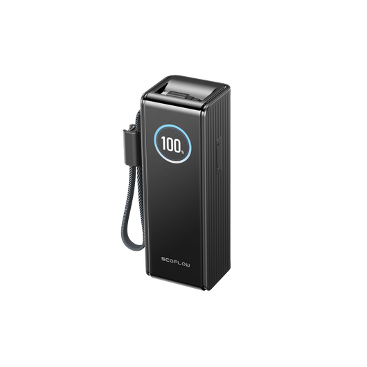 EcoFlow Rapid25k-with Black EcoFlow RAPID Power Bank (25,000mAh, 170W, 100W Built-In and Retractable