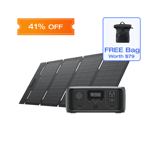 EcoFlow RIVER 3 + 45W + RIVER 3 Waterproof Bag (Free) EcoFlow RIVER 3 Solar Generator