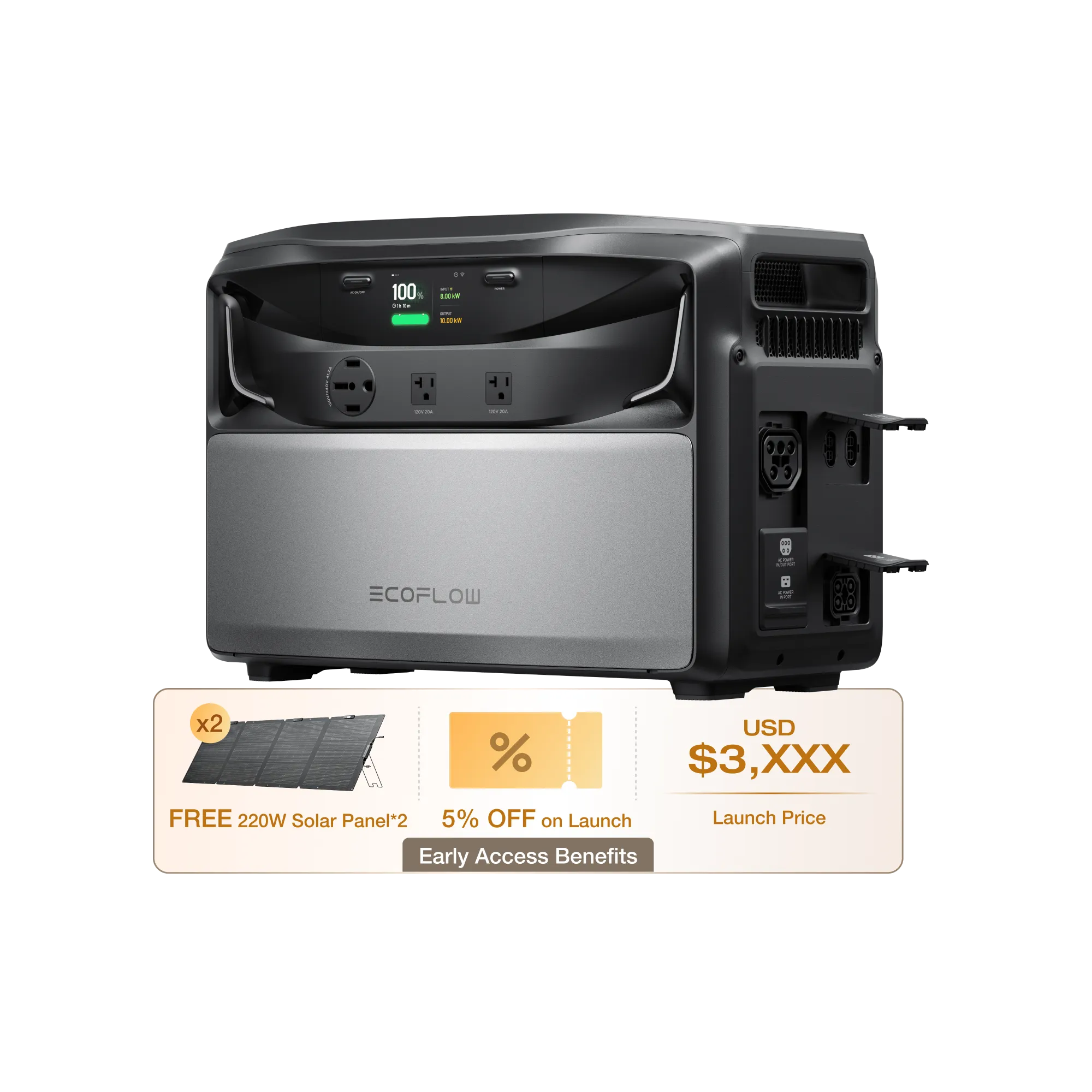 EcoFlow TITAN-BUNDLE TITAN Plus Reservation EcoFlow TITAN 5000 Plus Whole-Home Backup Power