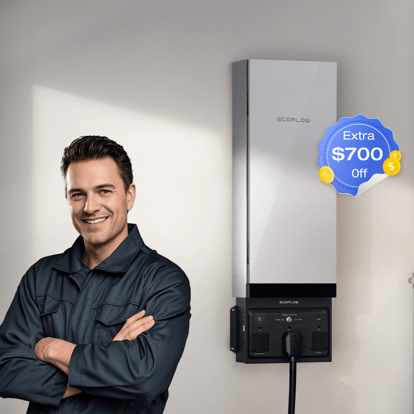 EcoFlow Installation Service Installation Service without permit for  Smart Gateway (200A) Turnkey Installation Service