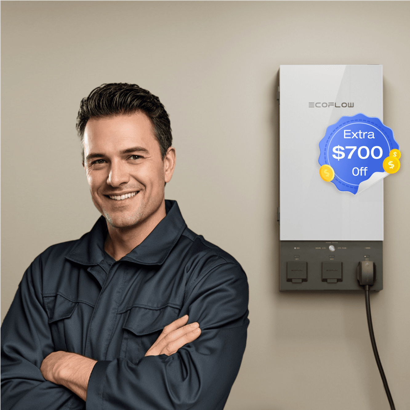 EcoFlow Installation Service Installation Service without permit for Smart Home Panel 2 Turnkey Installation Service