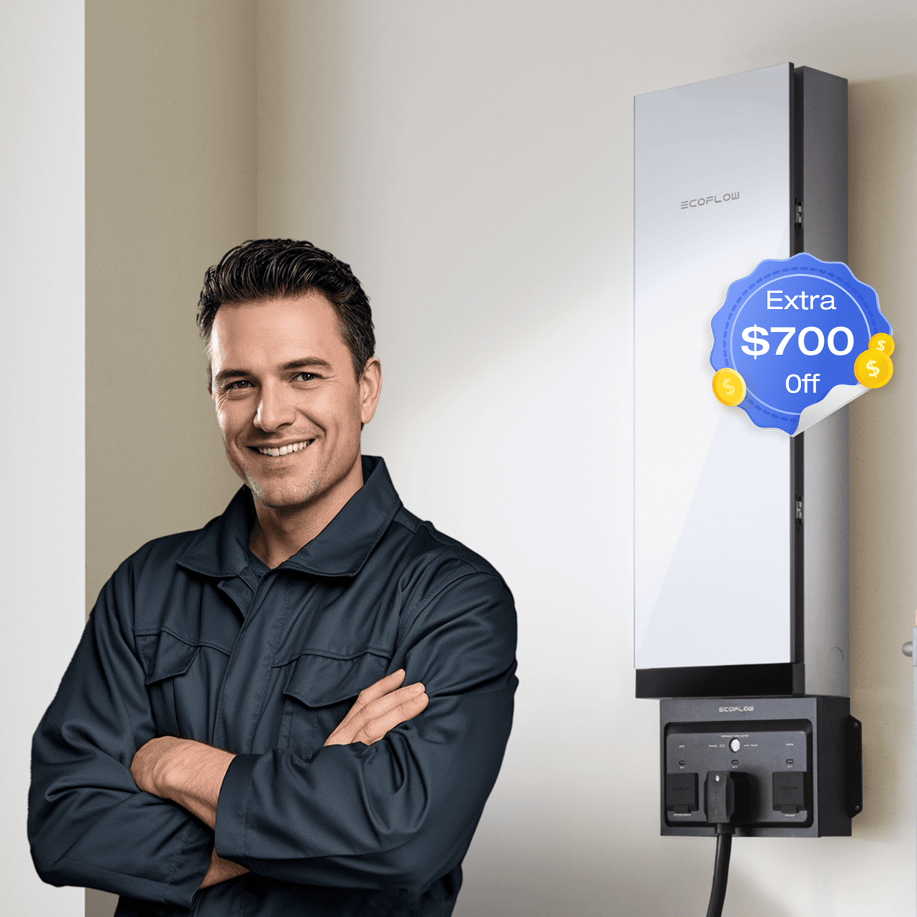 EcoFlow Installation Service Installation Service without permit for Smart Home Panel 3 Turnkey Installation Service