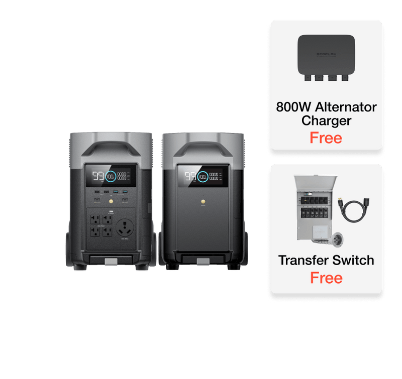 Load image into Gallery viewer, EcoFlow US DELTA Pro + DELTA Pro Smart Extra Battery + Free Transfer Switch DELTA Pro Portable Power Station - Disaster
