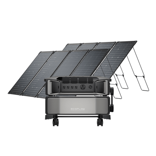 EcoFlow US Solar Panels DELTA PRO Ultra + 125W x 4 Bifacial Modular Solar Panel x 2 sets EcoFlow 125W Bifacial Modular Solar Panel (500W, 4-piece kit)