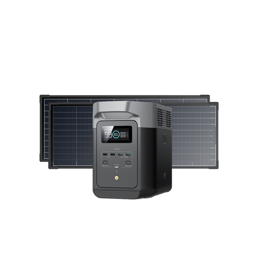 EcoFlow US Solar Panels DELTA 2 + 2 × 130W RVMax Rigid Solar Panel EcoFlow 130W RVMax Rigid Solar Panel