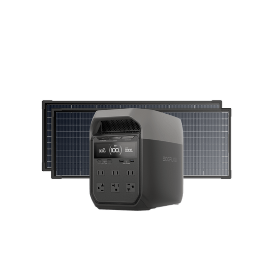 EcoFlow US Solar Panels DELTA 3 + 2 × 130W RVMax Rigid Solar Panel EcoFlow 130W RVMax Rigid Solar Panel