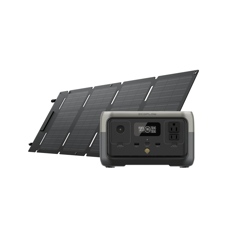 Load image into Gallery viewer, EcoFlow US Solar Panels RIVER 2 + 45W EcoFlow 45W Portable Solar Panel
