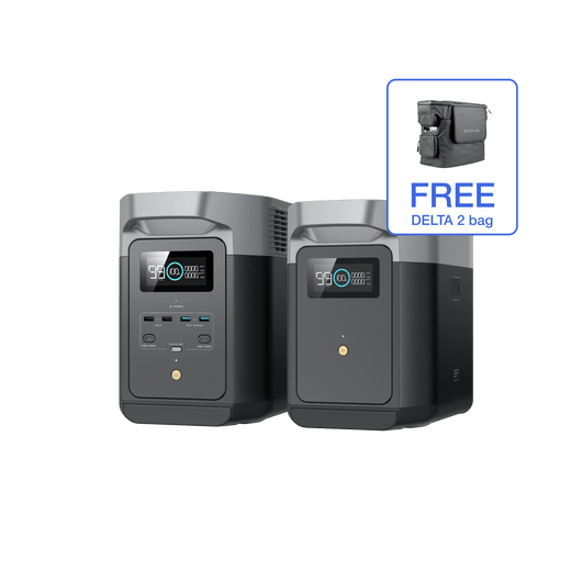 EcoFlow US Bundle DELTA 2 + DELTA 2 Smart Extra Battery + Free Bag EcoFlow DELTA 2 + DELTA 2 Smart Extra Battery - Flash Sale
