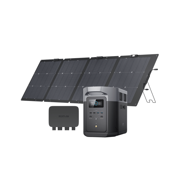 EcoFlow US EcoFlow DELTA 2 Max + 220W Portable Solar Panel + 800W Alternator Charger - Web Exclusive EcoFlow DELTA 2 Max + 220W Portable Solar Panel + 800W Alternator Charger - Web Exclusive