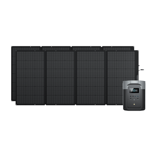 EcoFlow US 2*400W + DELTA 2 Max EcoFlow DELTA 2 Max + 400W Portable Solar Panel