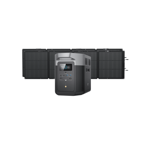 EcoFlow US D2M DELTA 2 Max + 2*220W NextGen Bifacial Solar Panels EcoFlow DELTA 2 Max Portable Power Station