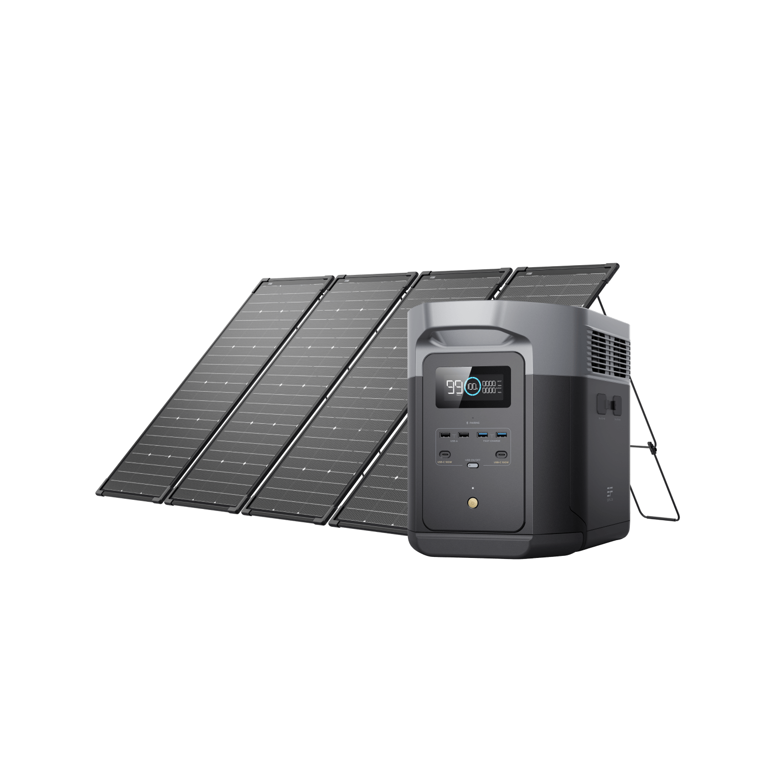 EcoFlow US D2M DELTA 2 Max + 500W Solar Kit EcoFlow DELTA 2 Max Portable Power Station
