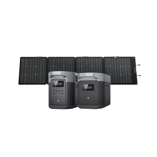 EcoFlow US D2M DELTA 2 Max + Extra Battery + 220W Solar Panel EcoFlow DELTA 2 Max Portable Power Station