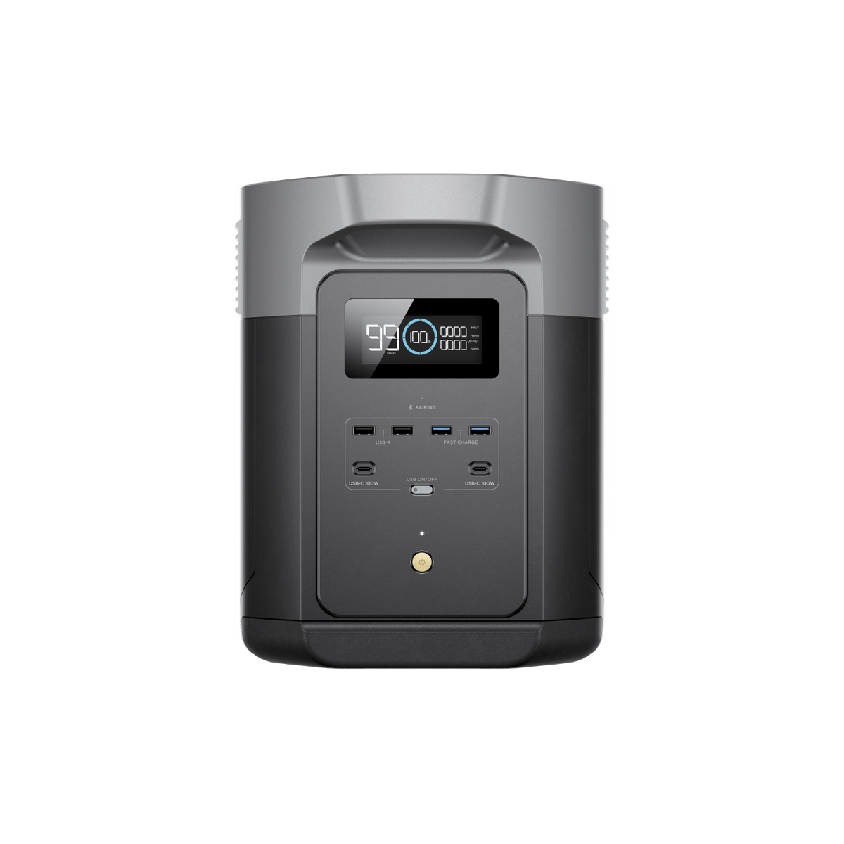 Portable power stations for power tools: EcoFlow DELTA 2 Max front panel