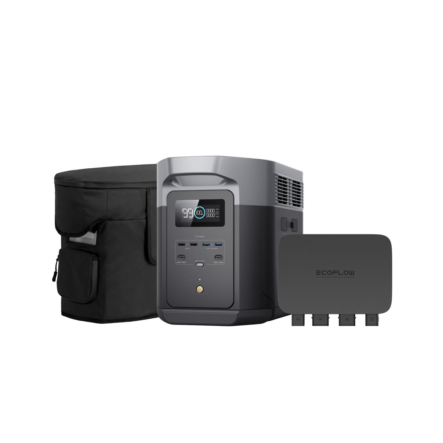 Load image into Gallery viewer, EcoFlow US D2M EcoFlow DELTA 2 MAX + 800W Alternator Charger + Bag EcoFlow DELTA 2 Max Portable Power Station
