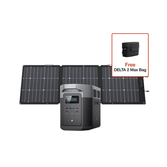 EcoFlow US (Members-only) 1*160W + DELTA 2 Max + Free Bag EcoFlow DELTA 2 Max Solar Generator (PV160W)