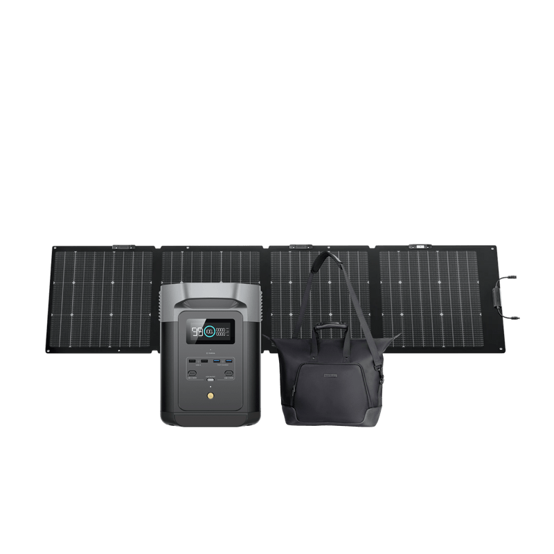 Load image into Gallery viewer, EcoFlow US Bundle EcoFlow DELTA 2 +220W Portable Solar Panel +EcoFlow DELTA 2 Waterproof Bag EcoFlow DELTA 2 Portable Power Station + 220W Portable Solar Panel + DELTA 2 Fashion Waterproof Bag
