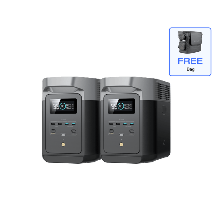 EcoFlow US delta_2 2 × DELTA 2 + Free Bag EcoFlow DELTA 2 Portable Power Station