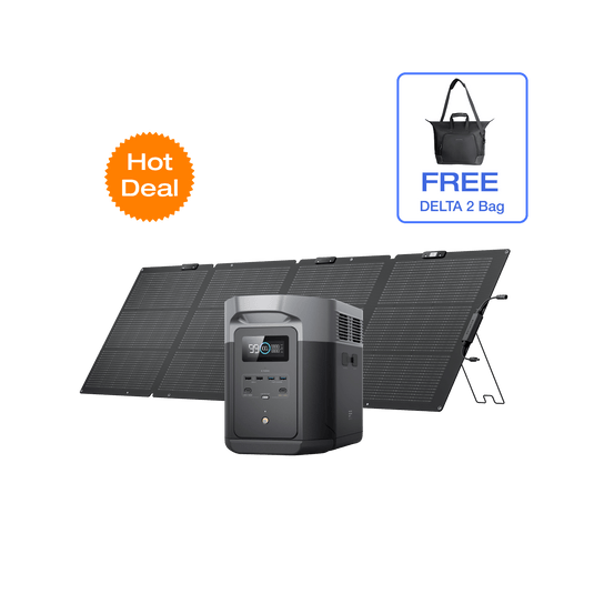 EcoFlow US Standalone DELTA 2 + 220W Solar Panel + Free Bag EcoFlow DELTA 2 Portable Power Station