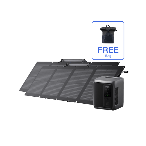EcoFlow US D3A DELTA 3 1000 Air (10ms UPS) + 2 x 110W Solar Panel + Free Bag EcoFlow DELTA 3 1000 Air (10ms UPS) Portable Power Station