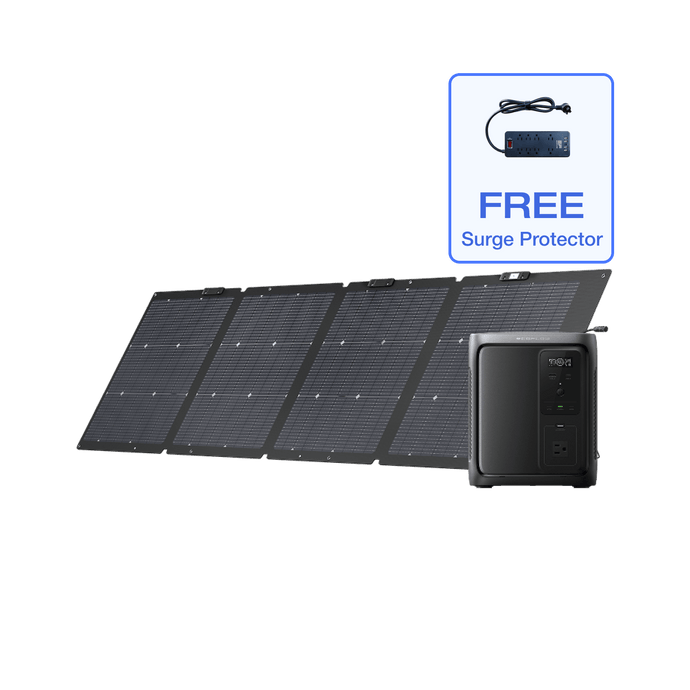 EcoFlow US D3A DELTA 3 1000 Air (10ms UPS) + 220W Solar Panel EcoFlow DELTA 3 1000 Air (10ms UPS) Portable Power Station