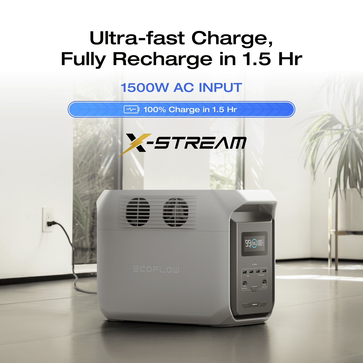 EcoFlow US Standalone EcoFlow DELTA 3 1500 Portable Power Station