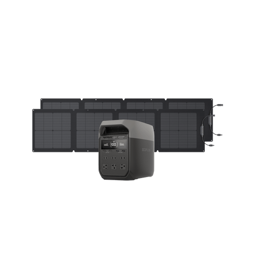 EcoFlow US Standalone DELTA 3 1500 (Dark Grey) + 2 x 110W Portable Solar Panel EcoFlow DELTA 3 1500 Portable Power Station