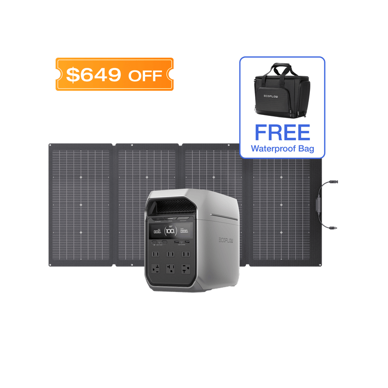 Load image into Gallery viewer, EcoFlow US Standalone DELTA 3 Plus + 220W Portable Solar Panel + DELTA 3 Waterproof Bag (Free) EcoFlow DELTA 3 Plus + 220W Portable Solar Panel - New Products Livestream
