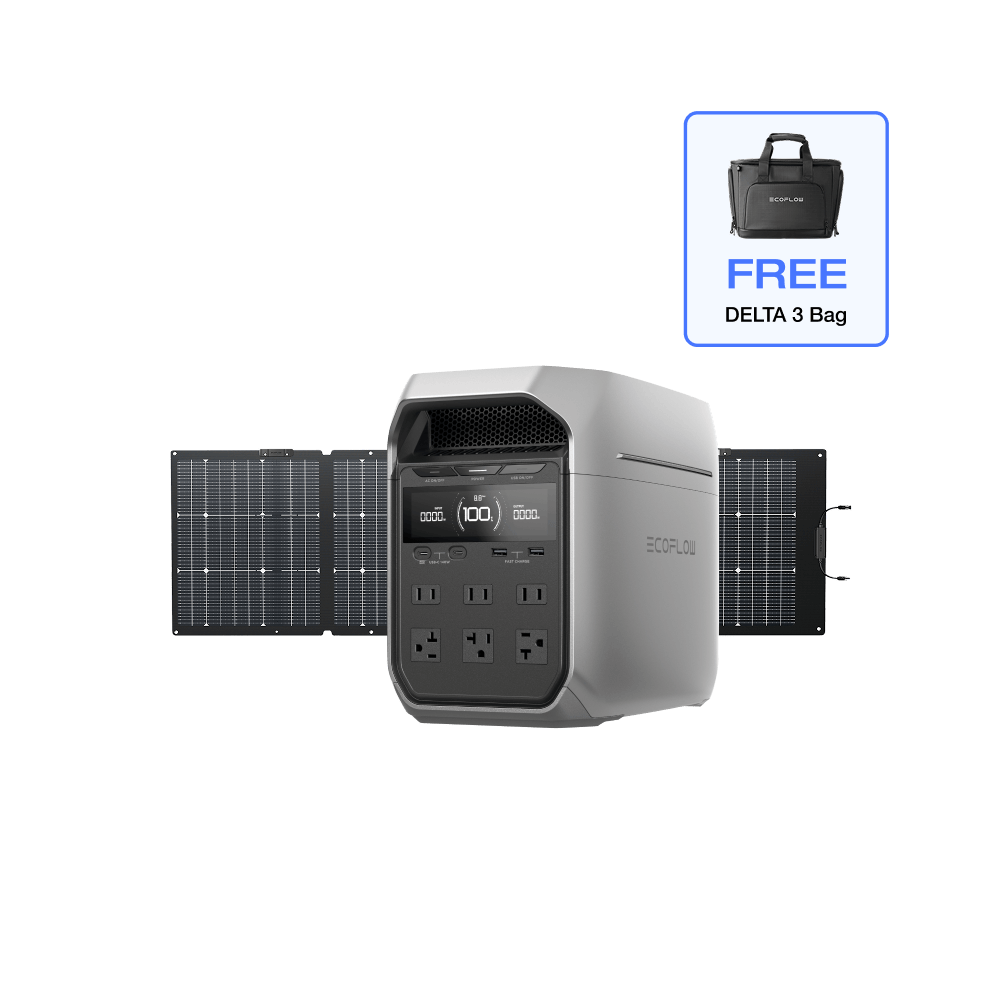 EcoFlow US Standalone DELTA 3 Plus + 220W Portable Solar Panel EcoFlow DELTA 3 Plus Portable Power Station