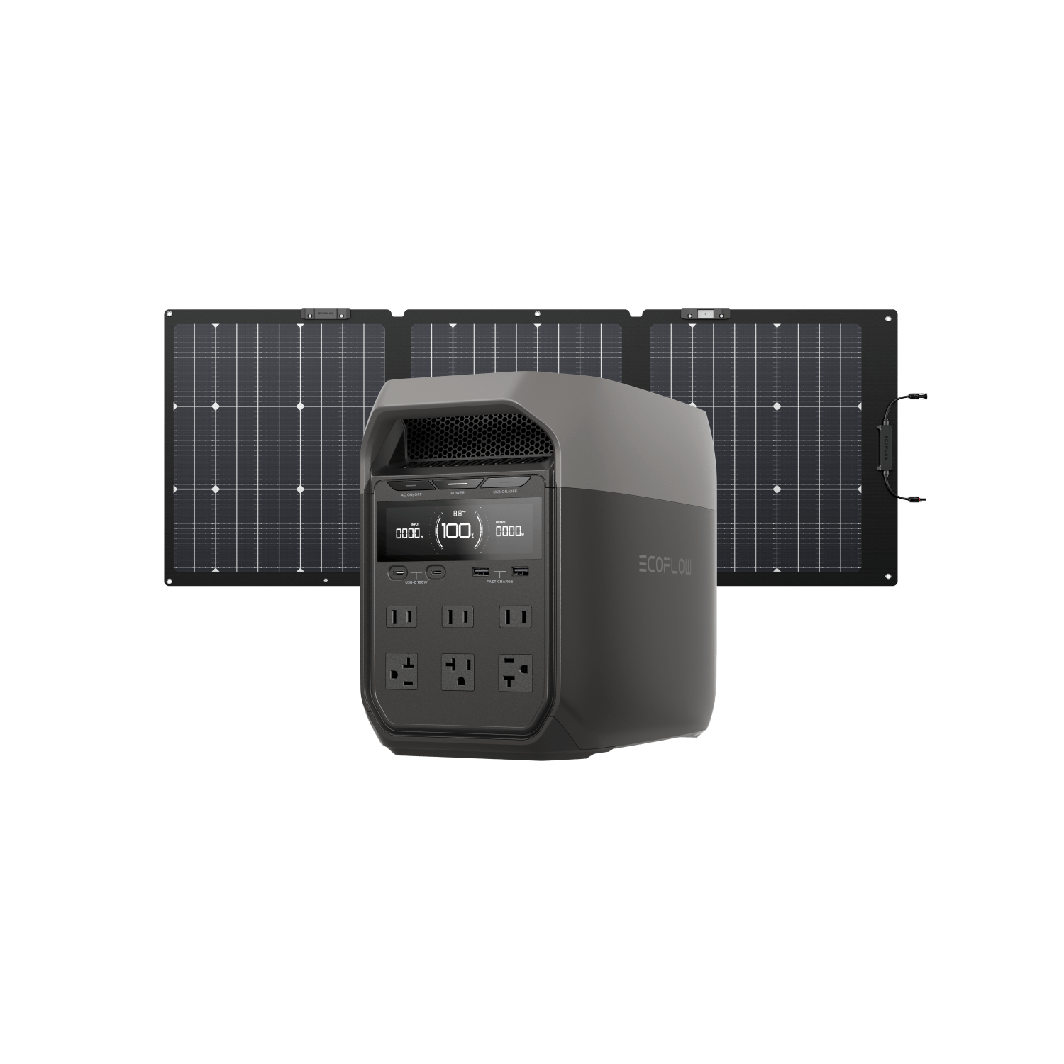 EcoFlow US Standalone DELTA 3 + 160W Portable Solar Pannel EcoFlow DELTA 3 Portable Power Station