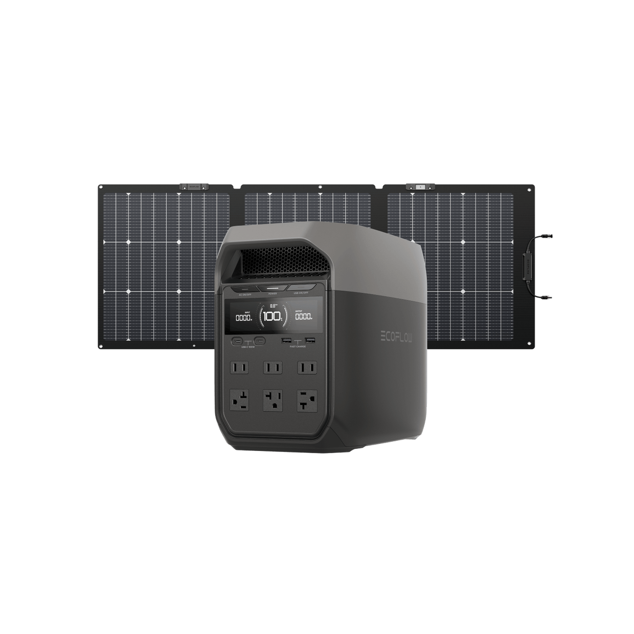 EcoFlow US Standalone DELTA 3 + 160W Portable Solar Pannel EcoFlow DELTA 3 Portable Power Station