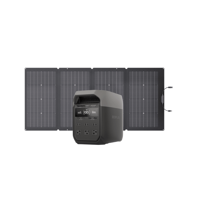 EcoFlow US Standalone DELTA 3 + 220W Portable Solar Pannel EcoFlow DELTA 3 Portable Power Station