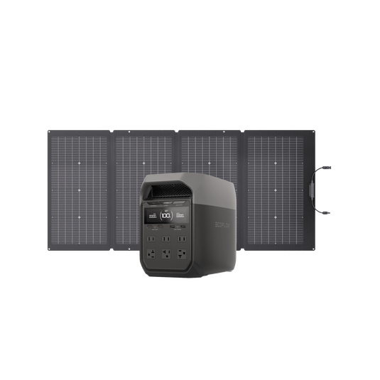 EcoFlow US Standalone DELTA 3 + 220W Portable Solar Pannel EcoFlow DELTA 3 Portable Power Station