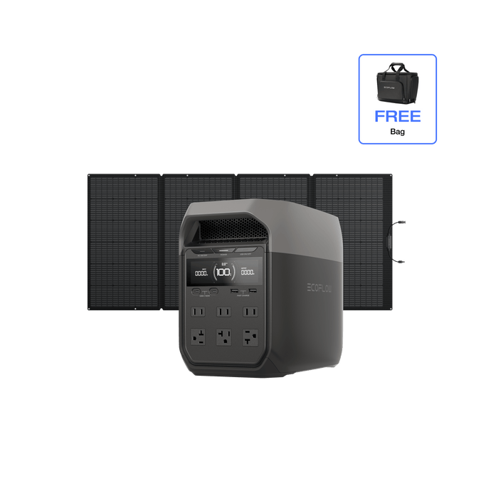 EcoFlow US Standalone DELTA 3 + 400W Portable Solar Panel EcoFlow DELTA 3 Portable Power Station