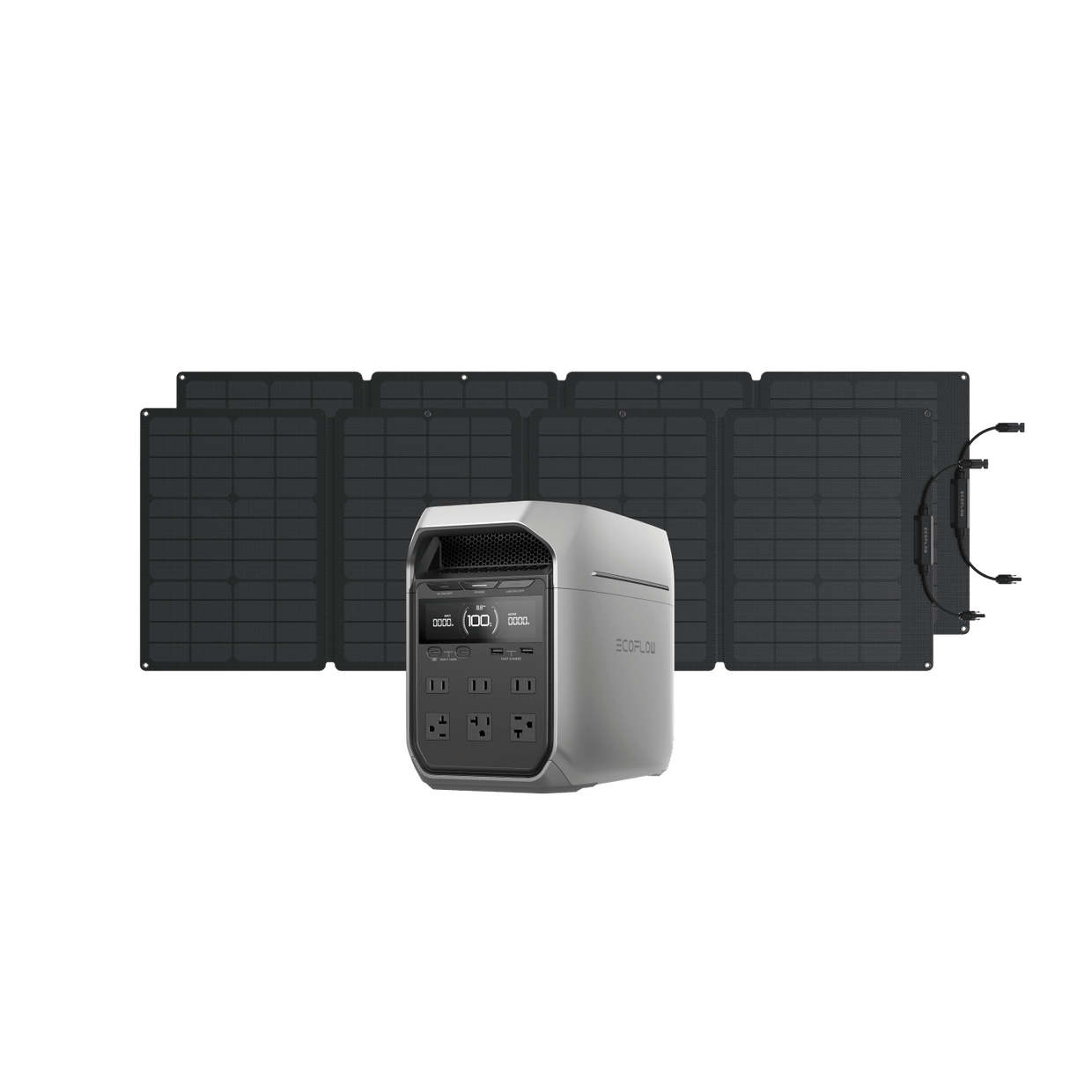 EcoFlow US Bundle DELTA 3 Plus + 110W Solar Panel x 2 EcoFlow DELTA 3 Series Solar Generator (PV110W)