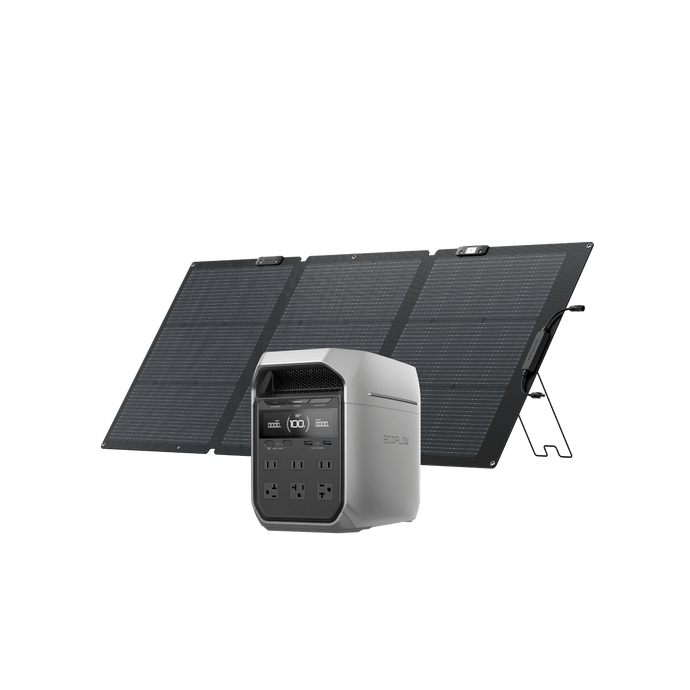 EcoFlow US Bundle DELTA 3 Plus + 160W Solar Panel EcoFlow DELTA 3 Series Solar Generator (PV160W)