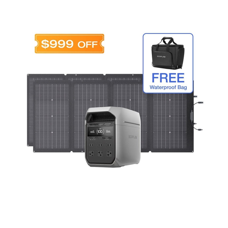 Load image into Gallery viewer, EcoFlow US Bundle DELTA 3 Plus + 220W Portable Solar Panel x 2 EcoFlow DELTA 3 Series Solar Generator (PV220W)
