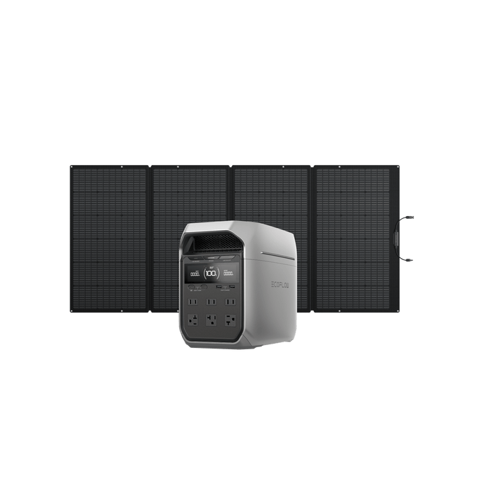 EcoFlow US Bundle DELTA 3 Plus + 400W Solar Panel EcoFlow DELTA 3 Series Solar Generator (PV400W)