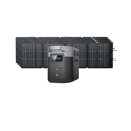 EcoFlow US Bundle DELTA Max (2000) / 4*160W EcoFlow DELTA Max Solar Generator (PV160W)