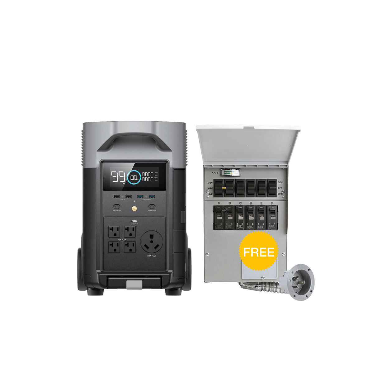 EcoFlow US DP_Bundle DELTA Pro + FREE Transfer Switch EcoFlow DELTA Pro + Free Transfer Switch - Flash Sale