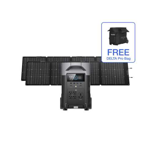 Load image into Gallery viewer, EcoFlow US Standalone (members-only) DELTA Pro Portable Power Station + 220W Portabel Solar Panel*2 + Free Bag EcoFlow DELTA Pro Portable Power Station + 220W Portabel Solar Panel*2 + Free Bag - Monthly Madness
