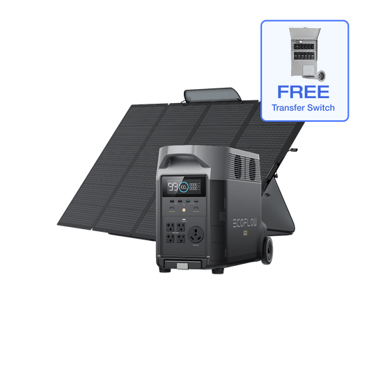 EcoFlow US DP DELTA Pro + 400W Portable Solar Panel + Free Transfer Switch EcoFlow DELTA Pro Portable Power Station