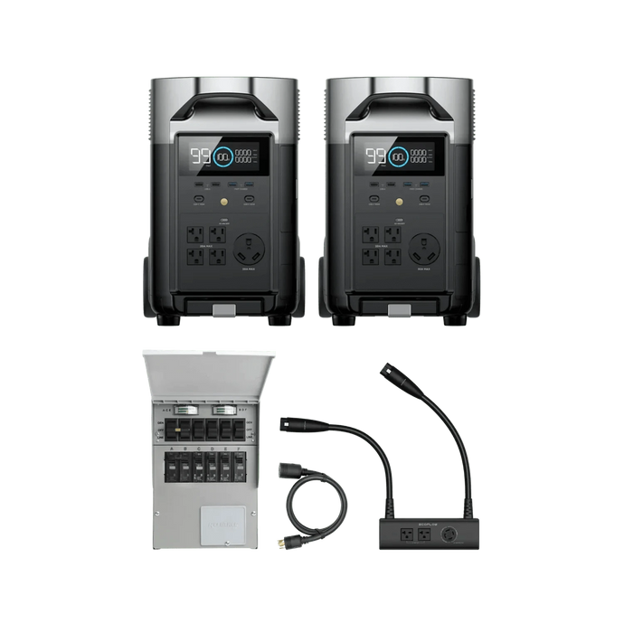 EcoFlow US DP (Members-only) 2*DELTA Pro + Double Voltage Hub + Transfer Switch EcoFlow DELTA Pro Portable Power Station