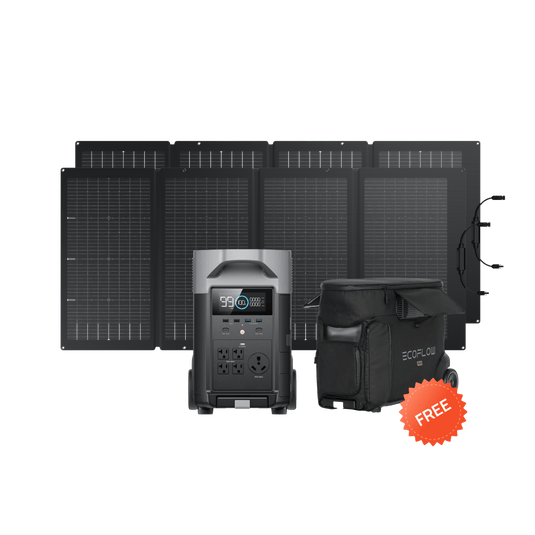 EcoFlow US Standalone DELTA Pro + 2*220W Portable Solar Panel + Free Bag EcoFlow DELTA Pro Portable Power Station