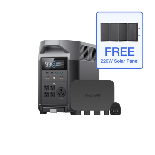 EcoFlow US Standalone DELTA Pro + 800W Alternator Charger + Free 220W Solar Panel x 1 EcoFlow DELTA Pro Portable Power Station