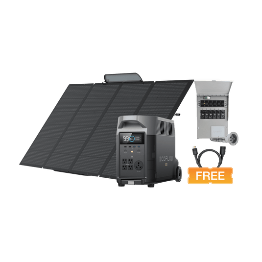 EcoFlow US EcoFlow DELTA Pro Solar Generator (PV400W)+ Transfer Switch + Free TS Cable - Xmas Livestream