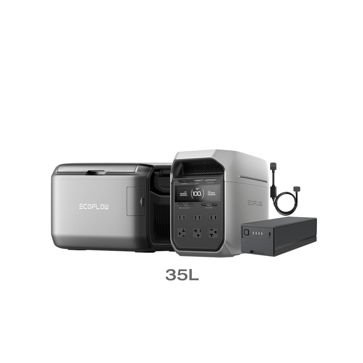 EcoFlow US GLACIER Classic 35L / GLACIER Plug-in Battery + DELTA 3 Plus EcoFlow GLACIER Classic Portable Fridge Freezer