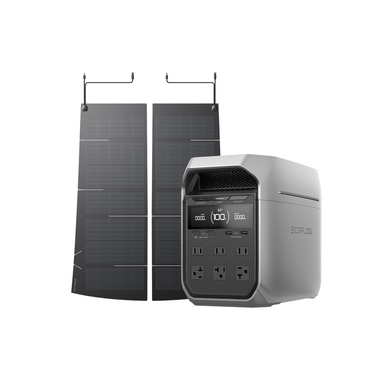 EcoFlow US Solar Panels DELTA 3 Plus + Tesla Model 3 256W EcoFlow HeatGuard Solar Film